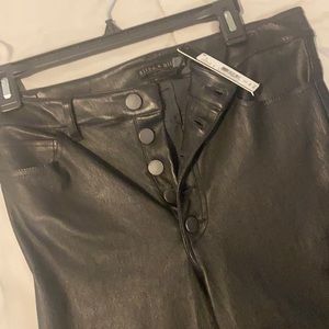 Black leather Alice + Olivia pants